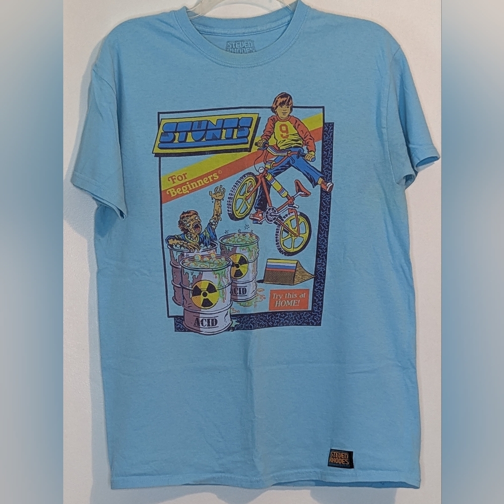 Steven Rhodes Stunts For Beginners Graphic T-Shirt Size M